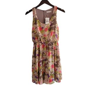 LUSH Pullover Scoopneck Sleeveless Floral Dress